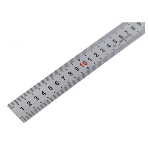 Double Side Scale Stainless Steel Straight Ruler Measuring Tool 50cm 1
