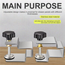 Drawer Front Installation Clamps, 6PCS Stainless Steel Cabinet Installation Clamps Tools for Drawer Front Panel
