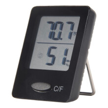 Humidity Gauge, Room Thermometer Hygrometer, Size Indoor Thermometer with Air Comfort Indicator, Black, 1 Packs