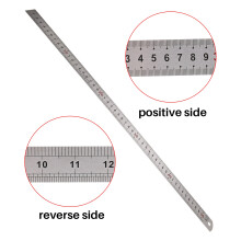 Double Side Scale Stainless Steel Straight Ruler Measuring Tool 50cm