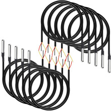 10 Sensores de Temperatura Impermeables DS18B20, Cable TéRmico de Temperatura Digital (-55 - +125 ) - 1 Metro/3,2 Pies