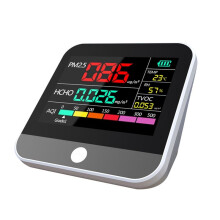 Moniteur de Qualité de L'Air IntéRieur Huit en un PM2,5/PM1 /PM10 Moniteur de TempéRature Testeur de Qualité de L'Air au FormaldéHyde TVOC