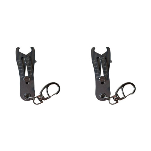 Portable Precise Thread Size Checker Keychain, Nut & Bolt Thread Size Checker Bolt Size Finder Keychain 2pcs