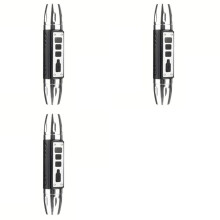 3X 4-in-1 LED LCD Flashlight White Yellow UV 365nm/395nm USB Charging Jewelry Jade Stone Pet Stains Black