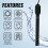 3X PH Electrode Sensor Probe Water Analyzer Water Tester PH Probe for Aquarium Hydroponics Industry Experiment 300cm 10