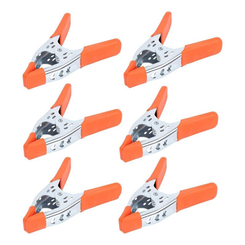 6 Peças de Grampo de Mola de 6 Polegadas, Grampos de Mola de Metal para Serviços Pesados, Abertura de Mandíbula de 2,5 Polegadas
