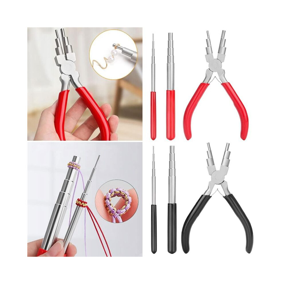 Wire Looping Tool Wire Looping Mandrel And 6 In 1 Bail Making Plier For Jewelry Wire Wrapping And Jump Forming Black 6033488525516