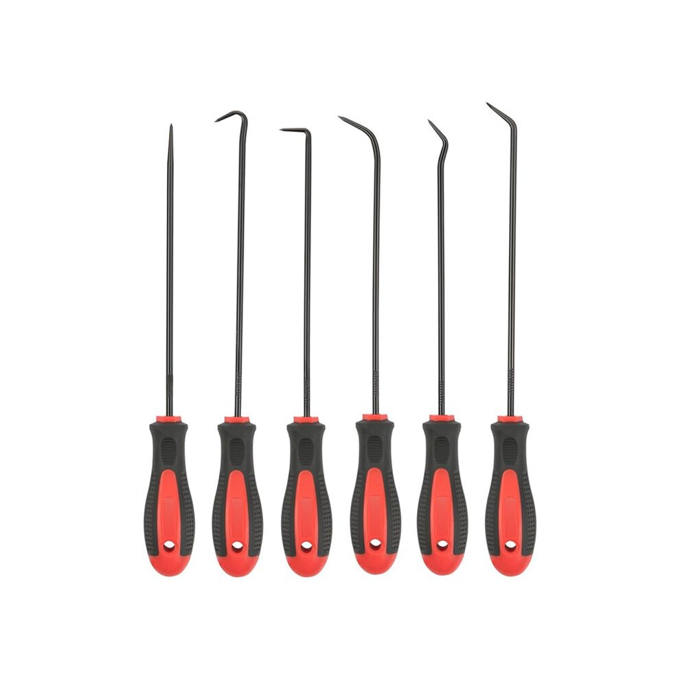Extra Long Precision Hook And Pick Set, 6-Piece Set, Chrome Vanadium Steel Shaft, For Remove Hoses And Gaskets 6032294745446