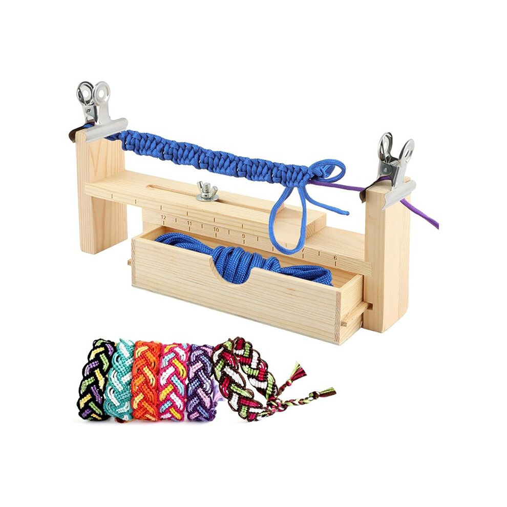 Wood Bracelet Jig With 2 Clamp,Adjustable Paracord Jig Bracelet Maker,Hand Knitting Bracelet Jig For Bracelets Necklaces 4712706862757