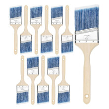 Pennelli per Pittura, 3 Pollici, Confezione da 12, Pennelli Angolari, Manico In Legno Trattato, Pennelli per Pittura per Pareti, Pennelli per Pittura