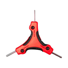 Folding Hexagonal Star Key Cr-V Steel Portable Screwdriver Tool Metric Folding Hexagonal Wrench Kit Red