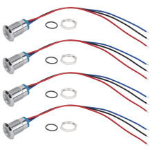 Pre-Wired LED Indicator 12mm 12V‑24V Dual Colors Common Anode LED Light (red ), Buttons and Indicators
