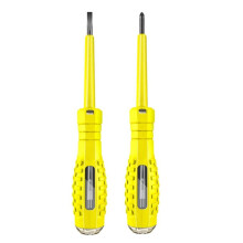 Destornillador Magnético Potente de Alto Torque 2 en 1, Detector de Electricidad, Bolígrafo Comprobador de Electricidad con Imán Amarillo