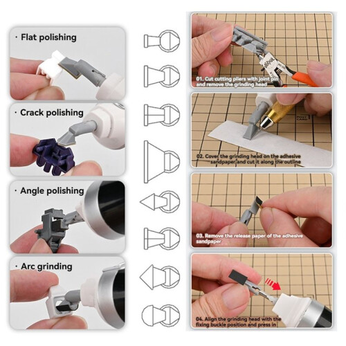 MS148 Reciprocating Electric Polishing Sander  Handheld Sanding Tools for Plastic Model Parts DIY Building Tools