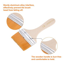15pcs Paint Brushes Paint Brush Nylon Flat Wall Paint Brush Soft Bristle with Wood Handle for Painting DIY 3 Inch