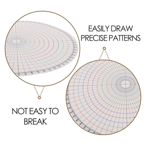 Pottery Clay Divider Tool Equal Circle Protractor Rotary Disc Ceramic Pottery Trimmer Tool Circle Scale Ruler 2
