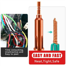 Outil de Torsion de Fil Dénudeur de Fil de Câble et Outil de Dénudage de Fil Torsadé pour Électricien par Perceuse-Visseuse ou Manuellement