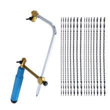 Adjustable Frame Sawbow U-Shape Coping Jig Saw for Jewelry DIY Tool with Spiral Blades Tool Hand Saw with 16 Blade