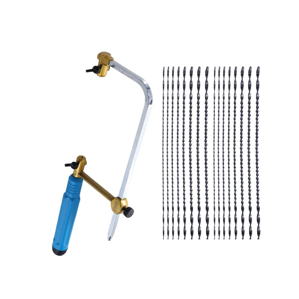 Adjustable Frame Sawbow U-Shape Coping Jig Saw For Jewelry Diy Tool With Spiral Blades Tool Hand Saw With 16 Blade 4714260035318