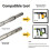 5PCS Hammer Pick Scraping Chisel Set Wall Slotting Masonry Concrete Drill Bit Tile Flat Point Chisels Square Handle 2