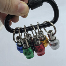 Katerk 6pcs Hex Shank Screwdriver Bits Holder Set with Black Carabiner, Quick-Change,