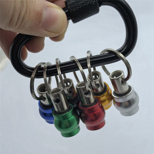 Katerk 6pcs Hex Shank Screwdriver Bits Holder Set with Black Carabiner, Quick-Change,