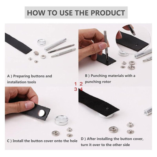 Leather Working Kit Leather, Leather Working Tools,Prong Punch Sets, Storage Box for Stitching Punching Cutting 1