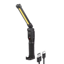 USB Rechargeable LED Work Light COB Lantern with Power Capacity Indicator Handled Flashlight for Outdoor Car Repair
