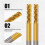 End Mill Sets,10Pcs Titanium Coat End Mill,1/8Inch Shank 0.6-1.5mm Micro-Type End Mill Engraving Bits CNC Router Bits 3