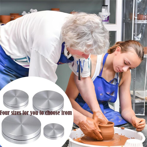 4 Pack Ceramic Pottery Throw Trimming Rotary Tools, 25mm/30mm/38mm/45mm Pottery Turntable for Artists 2