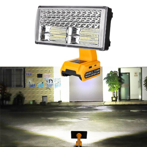 Wireless LED Work Light for  14.4-20V Li-Ion Battery Floodlight Spotlight Outdoor Lighting Flashlight