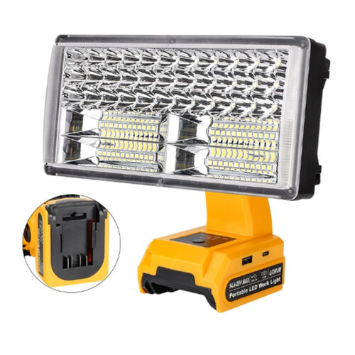 Wireless LED Work Light for  14.4-20V Li-Ion Battery Floodlight Spotlight Outdoor Lighting Flashlight 1