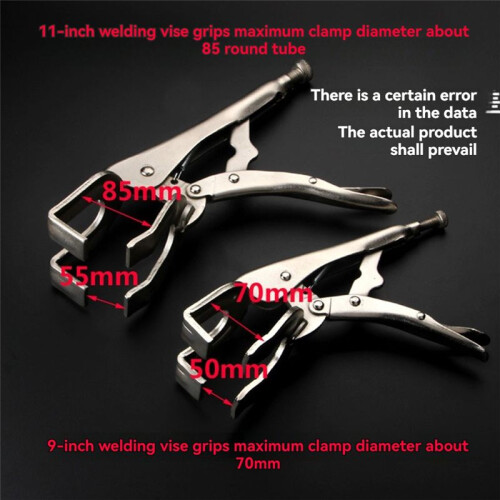Multi-Function Pipe Welding Butt Pliers Welding Pliers Tools Adjustable Grip Vise U-Shaped Welding Vise Grips 9 Inches 1