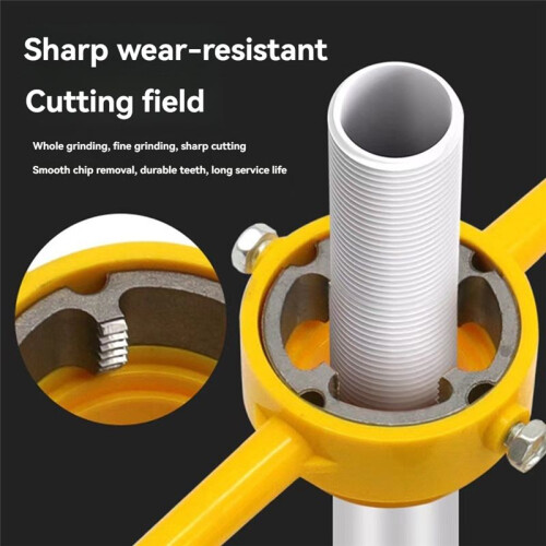 PVC Pipe Threader NPT Thread Tap Die Set Plumbing PVC Thread Tool Screw Die Set Hand Tool Pipe Threader Plumbing Tool 1