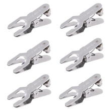6 Stuks Lab Klem, Roestvrijstalen Knijpklem Bekerhouder Flesklem Metalen Lab Klem Bolvormige Verbinding Klem Model 18