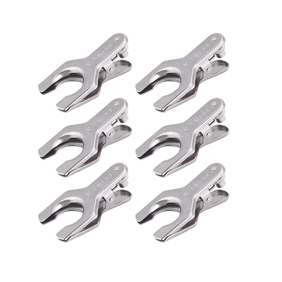 6Pcs Lab Clamp, Stainless Steel Pinch Clamp Beaker Holder Flask Clamp Metal Lab Clamp Spherical Joint Clamp Model 28 6033792908715