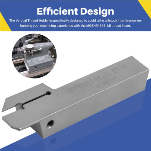 Vertical Thread Holder Avoid Lathe Tailstock for MGEHR1616-1.5 Thread Insert Pitch 0.75-3mm Mechanical Lathe 1