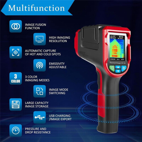 NF-521 Thermal Camera Portable Infrared Camera Digital Display Heating Detector Handheld Temperature Imaging Imager