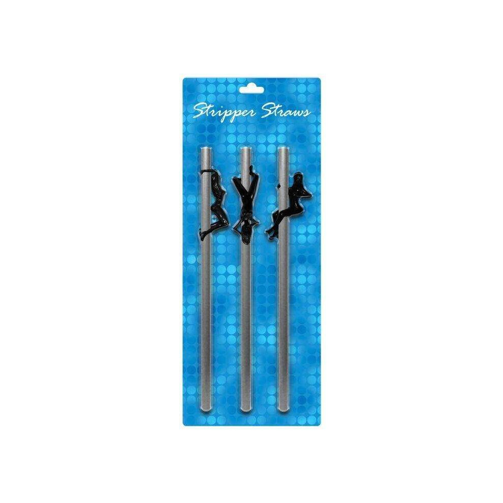 Hen & Stag Games Silver Stripper Straws - Female