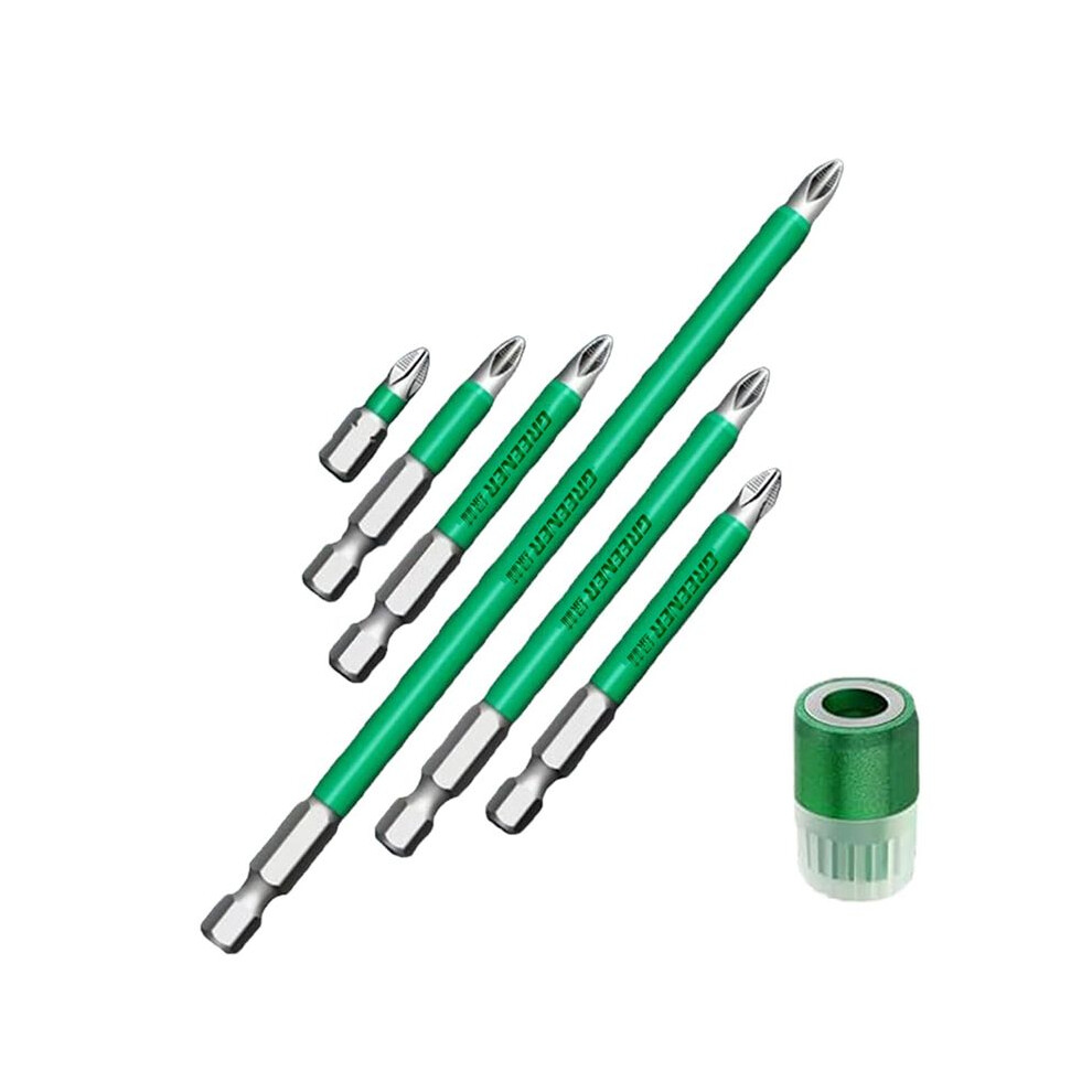 Greener Magnetic Durability Screwdriver Drill Bit Set, Anti-Slip Magnetic Electric Screwdriver Set 25 50 65 70 90 150Mm 4713947229286