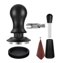 6 Pièces Accessoires Expresso Ensemble de Presse à Café Expresso avec Presse à Expresso, Outil WDT, Agitateur à Café, Pichet à Mousse 53 mm