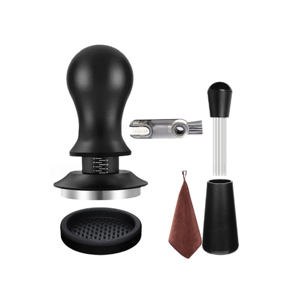 6 Pcs Espresso Accessories Coffee Espresso Tamper Set With Espresso Tamper,Wdt Tool,Coffee Stirrer,Frothing Pitcher 53Mm 6031067487668