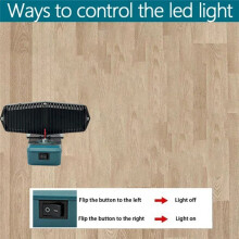 30 LED Work Lamp Light Flashlight Spotlight USB&Type-C Power Bank with Low Voltage Protection for 18V Battery
