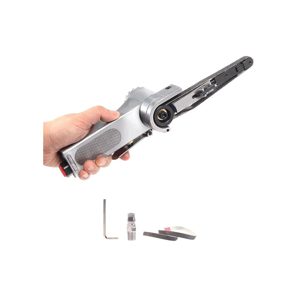 Air Belt Sander With 3/8 X 13In Sanding Belt ( 60, 80, 120),Craftsman Handheld Belt Sander For Metalworking,Woodworking 6033075401070