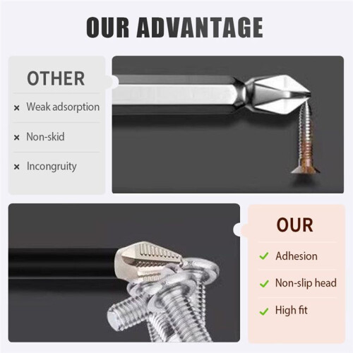 High Magnetic Screwdriver Drill Bit Set, Strong Magnetic Durability Screwdriver Drill Bit Set,Electric Screwdriver Set 2