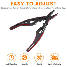 Professionele Multifunctionele Tool met Metalen Klem en Schokdemper, Kogelkopclip voor RC 1/8 1/10 1/14 RC-Autocrawler, Zwart en Rood
