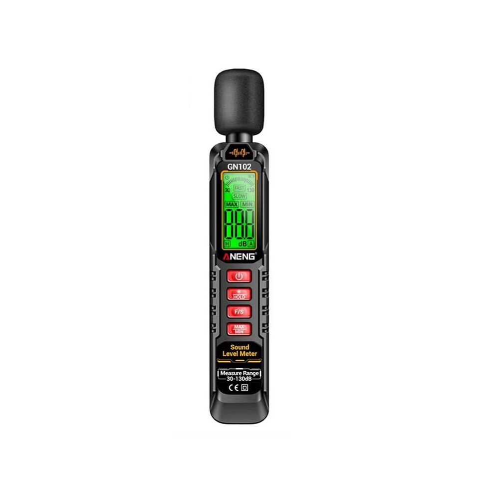 Aneng Gn102 Decibel Meter Tester Digital Sensor Noise Meter 30-130Db Ambient Noise Windproof Sponge Sound Measuring 6031926985076