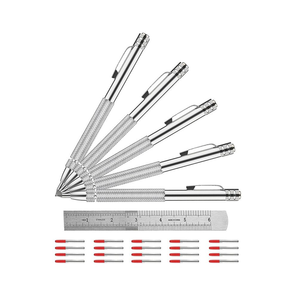 Tungsten Carbide Scriber Set For Metalworking,Magnetic Knurled Engraving Tool For Steel/Glass/Ceramicswelding Scribe Kit 6033646910758