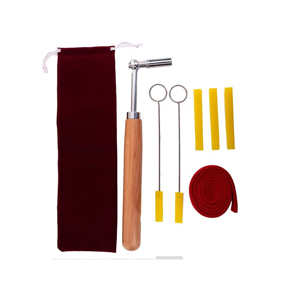 Professional Piano Tuning Kit - 8-Piece Set With Tuning Hammer And Mutes For Grand And Upright Pianos 6034088868867