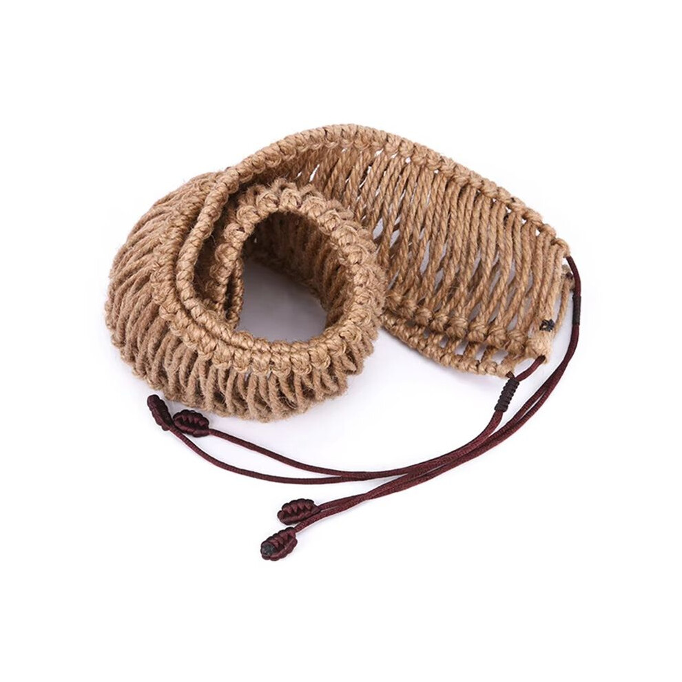 Steel 12 Inch Tongue Drum Wrapped Braided Rope,Percussion Instrument Hand Pan Drum,Hand-Woven Rope Handpan Decoration 4713609197465